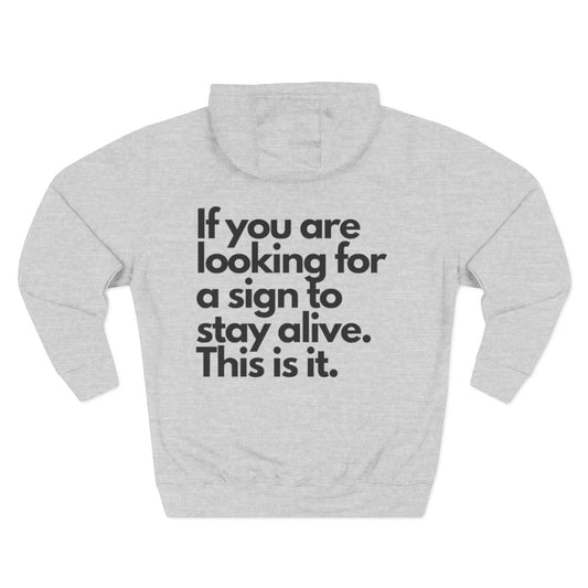 Sign to hoodie
